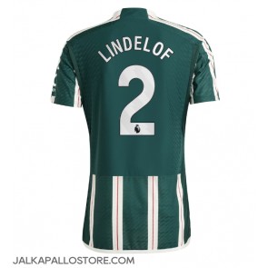Manchester United Victor Lindelof #2 Vieraspaita 2023-24 Lyhythihainen